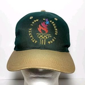 Atlanta Summer Olympics Vintage 1996 LOGO 7 Green Snapback Hat Cap Lid